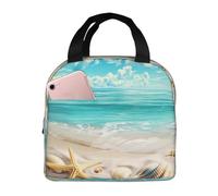 HACXZ Fiambrera con forma de corazón de mariquita roja, bolsa térmica para el almuerzo para adultos, fiambrera reutilizable para la oficina, el trabajo, picnics, senderismo y viajes.