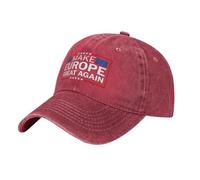 HACXZ Gorra de béisbol Vaquera Make Europe Great Again para Hombre y Mujer, Estilo Camionero, Color Negro.