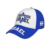HACXZ Gorras de béisbol Ora por Israel, Apoyo a Israel con Estampado 3D, Unisex, para Adultos, Estilo fútbol, patrióticas, Color Negro.