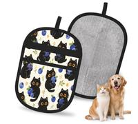 HACXZ Guante quitapelos para Mascotas Blueberry Cats Flower para Perros y Gatos, 24 x 17 cm, Reutilizable, para sofá, Cama, Alfombra y Asiento de Coche.