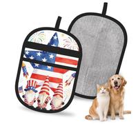 HACXZ Pet Hair Remover Glove, 4th of July Star Design, Independence Day Fireworks, for Dogs & Cats, 24x17cm, Reusable for Sofas, Beds, Rugs, Car Seats