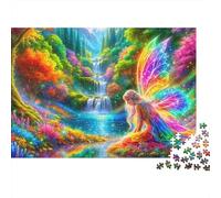 Hada alas de Colores Puzzle de 1000 Piezas Cartón para Adultos Bosque mágico Relajante Decoración 38x26cm/1000pcs