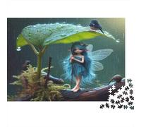 Hada bajo la Lluvia Puzzle 1000 Piezas Papel Reciclado para Adultos Puzzle para Adultos Imposible difícil desafiante Excelente Idea de Regalo para descompresión en casa 52x38cm/1000pcs