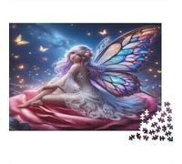 Hada con alas de Mariposa Puzzle 1000 Piezas Papel Reciclado para Adultos Puzzle para Adultos Juego Educativo con desafío Excelente Idea de Regalo para Creatividad y Regalos 70x50cm/1000pcs