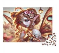 Hada con alas de Mariposa Puzzles 1000 Piezas Papel Reciclado para Adultos Puzzle para Adultos Juego difícil y desafiante Excelente Idea de Regalo para niños a Partir de 12 años 70x50cm/1000pcs