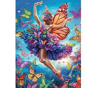 Hada con mariposas en un jardín floral Rompecabezas 1000 Piezas Cartón Para Principiantes Animales y Plantas Días Lluviosos Alivio Estrés Tiempo Libre En Casa Garantía Reposición Regalo Cumpleaños 100