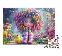 Hada de Las Flores Niña Puzzle de 1000 Piezas Papel Puzzle para Adultos Jardín de Fantasía Colorido Relajación Decoración Hogar Regalo 70x50cm/1000pcs