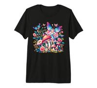 Hada del Bosque encantada Fantasy Mystical Floral & Butterfly Camiseta Premium
