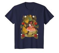 Hada del Bosque, Estética Cottagecore Camiseta, Niños, Azul Marino, 4 años