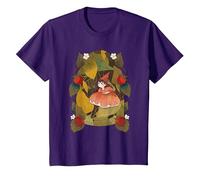 Hada del Bosque, Estética Cottagecore Camiseta, Niños, Morado, 12 años