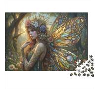 Hada del Bosque Puzzle de 1000 Piezas Puzzle para Adultos Alas Florales Relajación Juego Familiar Decoración Hogar 52x38cm/1000pcs