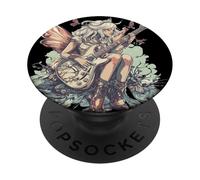 Hada divertida con guitarra para música mágica y sonidos de guitarra PopSockets PopGrip Adhesivo