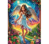 Hada en el jardín Rompecabezas 500 Piezas Cartón para Toda La Familia Sueño de Pintura al óleo de Cuento de Hadas Juego Compartir Estimulación Cognitiva Regalo Fin De Año Mejor Valorado 500 PCS
