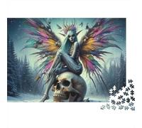 Hada Fantasía Alas Coloridas Puzzle de 1000 Piezas Papel para Adultos Bosque Nocturno Calavera Puzzle para Toda la Familia Regalo 70x50cm/1000pcs