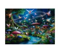 Hada Hada Bosque 1000 piezas para adultos Mini Puzzle Challenge | 70 x 50 cm Papel Salón Decoración Corte Preciso Regalo Cumpleaños Relajación