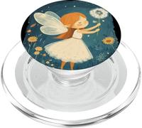 Hada hilarante sosteniendo un diente de león para una mirada alegre PopSockets PopGrip para MagSafe