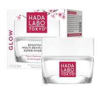 Hada Labo Tokyo Glow Skin Hydrogel aclarador revitalizante con nano-ácido hialurónico para día y noche, 50 ml