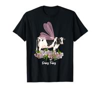 Hada lechera amante de la vaca Holstein Granjero de leche lindo floral Camiseta