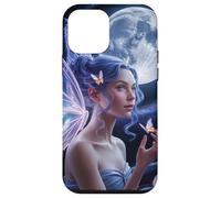 Hada Luna Bajo Encantador Cielo Nocturno Con Mariposas Carcasa para iPhone 12 mini
