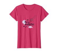 Hada Madrina: Haciendo Que la Magia suceda Camiseta, Mujer, Rojo Jaspeado, XL