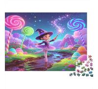 Hada Mágica Puzzle de 1000 Piezas Papel para Adultos Mundo Dulce Fantasía Relajación Decoración Hogar Regalo Familiar 70x50cm/1000pcs