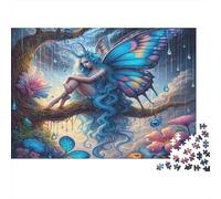 Hada Mariposa Puzzle 1000 Piezas Papel Reciclado para Adultos Puzzle para Adultos Juego Familiar Divertido Imposible difícil desafiante Excelente Idea de Regalo 70x50cm/1000pcs