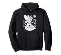 Hada sentada en Hoja con Flores Sudadera con Capucha