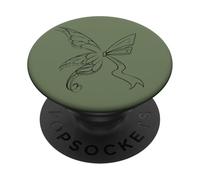 Hada y Grunge Wings, Coqueta, Lazo y Estrella del Y2K de los 90 PopSockets PopGrip Adhesivo