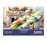 Hada y Silla de Fuego 1000 Piezas Puzzle Clásico Caprichosa Elegancia Paquete De Puzzle, Cartón Premium - Hit Entre Los Mayores, Regalo De Inauguración, Diversión En Casa O Fiestas 70x50cm/1000pcs