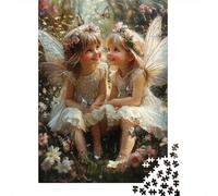 Hadas del Bosque Puzzle de 1000 Piezas Puzzle para Adultos Papel Magia Floral Familia Relajación Decoración Regalo 52x38cm/1000pcs