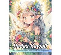 Hadas Kawaii Libro de Colorear: Página Para Colorear De Hadas Kawaii, Criaturas Adorables Para Colorear Y Divertirse