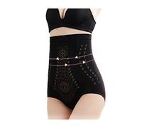 HADAVAKA Faja De Restauración De Fibra Única, Faja De Restauración De Fibra, Ion De Oxígeno Negativo Quema Grasa Control De Barriga Body, Graphene Tightening Body Shaping Briefs (Black, L)