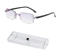 HADAVAKA New Diamond-cut Bifocal Progressive Anti-blue Eyewear Ultralight Reading Glasses,Far And Near Dual-use Reading Glasses Ultralight (+4.0)