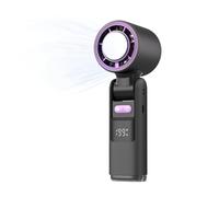 HADAVAKA Portable Handheld Cooling Ice Fan, Folding Mini Powerful Cold Fan, 4000mah Rechargeable, 2-6 Hours Of Battery Life Can Be Worn Around The Neck Held In The Hand or Placed On A Table (Grey)
