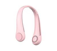 HADAVAKA Portable Neck Fan, 1800mAh USB Rechargeable Face Fan, 3 Speed Settings, Hands Free Bladeless Mini Fan for Men & Women, Suitable For Indoor Outdoor Travel Sports (Pink)