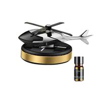 HADAVAKA Solar Aircraft Aromatherapy, Rotating Helicopter Aroma Diffuser, Essential Oil Diffuser, Aircraft Shaped Decoration, Long Lasting Fragrance Perfume Interior Decoration, for Car Home (Gold)
