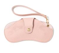 HADAVAKA Sunglass Holder Hanging Bag, Portable Slim Squeeze Lightweight Travel Soft Eyeglasses Holder Pouch, Scratch-Resistant Transportorganiser With Strap For Women Men (Pink)