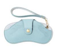 HADAVAKA Sunglass Holder Hanging Bag, Portable Slim Squeeze Lightweight Travel Soft Eyeglasses Holder Pouch, Scratch-Resistant Transportorganiser With Strap For Women Men (Blue)