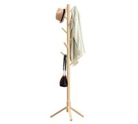 Haddockway - Perchero de madera con 8 ganchos, independiente perchero de árbol para dormitorio, pasillo, oficina, ropa, sombreros