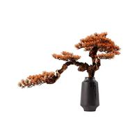HADECOLL Árbol Falso, Planta Artificial, árbol bonsái, Chino, simulación, árbol bonsái de Pino de Bienvenida, decoración de Interiores del hogar, Planta en Maceta de simulación con jarrón de cerá