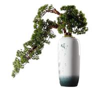 HADECOLL Árbol Falso, Planta Artificial, bonsái, Chino, simulación Verde, bonsái de Pino de Bienvenida, Gran Planta de simulación en Maceta para decoración de Interiores con jarrón de cerámica, á