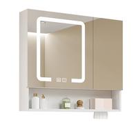 HADECOLL Botiquín para baño, Moderno, con Espejo LED y Luces, Armario de Pared Rectangular para baño, botiquín con Espejo, un Color - 60 * 13 * 70cm/24 * 5 * 28in
