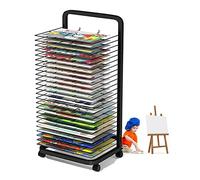 HADECOLL Estante de Secado de Arte， Caballete de Piso de 20 a 35 Niveles， Tablero de Pintura al óleo Plegable， Estante de Almacenamiento de revistas， Soporte de Secado，35 Floors