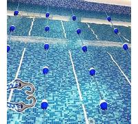 HADECOLL Kit de flotadores de Cuerda de Seguridad para Piscinas de 75 pies con Boyas Azules y Blancas, Divisor de carriles para Piscinas, vías fluviales, Playas y Zonas peligrosas, fácil instalación.
