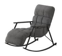 HADECOLL Mecedora, sillón Relajante, Mecedora reclinable para Sala de Estar, sillón Moderno, sillón Cama Suave, sillón de Lectura para Dormitorio, salón o Sala de Estar (Gris, Talla única)