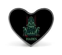 Hades, dios de la mitología griega, lindo pin de solapa con forma de corazón, insignia, joyería, accesorios para ropa, hombres y mujeres.