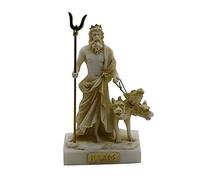 Hades Plutón griego Dios del inframundo y Cerberus figura escultura de 13 cm