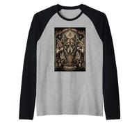 Hades Y Perséfone | Carta del Tarot Cerberus Camiseta Manga Raglan