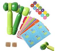 Hadghdf Juegos de matemáticas, 20.2 x 13.5 x 5 cm, Juguete Interactivo de aritmética con 2 martillos, Juegos de Aprendizaje de matemáticas, Desarrollo de Habilidades tempranas, para niños, Mesa de