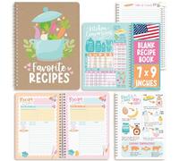 Hadley Designs Libro de recetas en blanco para escribir en tus propias recetas. Cuaderno de recetas en espiral, diario en blanco, haz tu propio libro de cocina, cuadernos de recetas para escribir